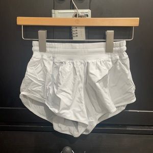 white lululemon shorts